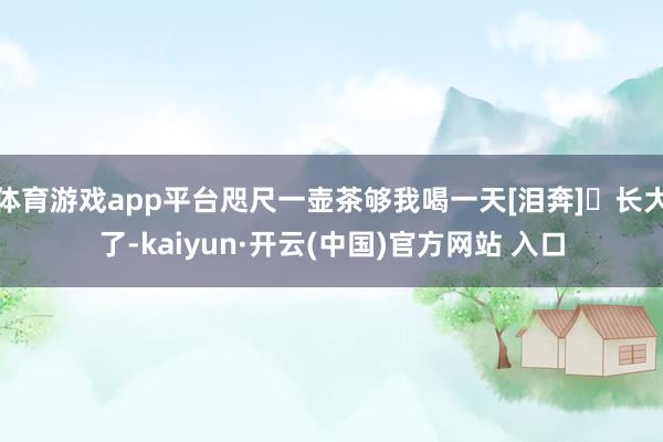 体育游戏app平台咫尺一壶茶够我喝一天[泪奔]‬长大了-kaiyun·开云(中国)官方网站 入口